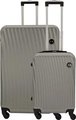 SB Travelbags Kofferset - 2 Delige -Grijs - 75cm/55cm