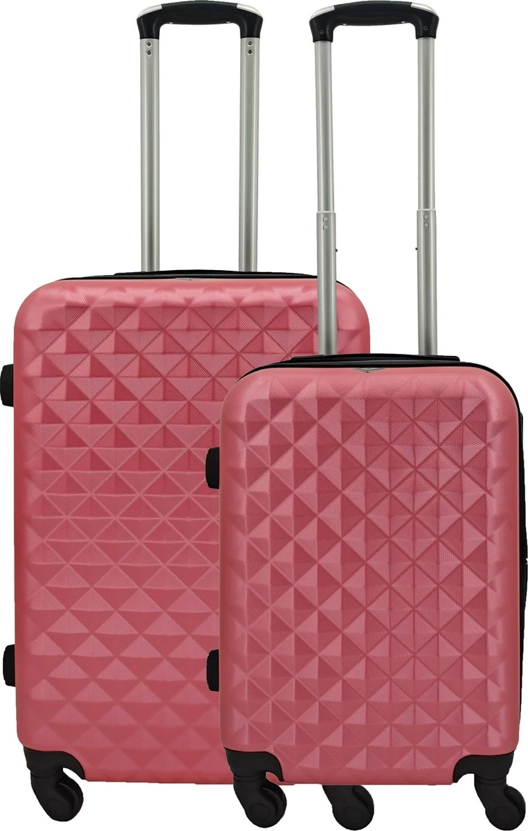 SB Travelbags Kofferset - 2 Delige 'Expandable' Koffer - Roze - 65cm/55cm 3 SB Travelbags Kofferset - 2 Delige 'Expandable' Koffer - Roze - 65cm/55cm