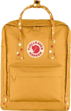 Fjallraven Fjällräven Kånken Unisex Rugzak - Ochre-Confetti Pattern -Reis Opberg Artikelen 767x1200 8