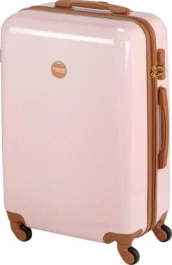 Princess Traveller Trendy Dots - Reiskoffer - Roze - M - 66cm -Reis Opberg Artikelen 783x1200