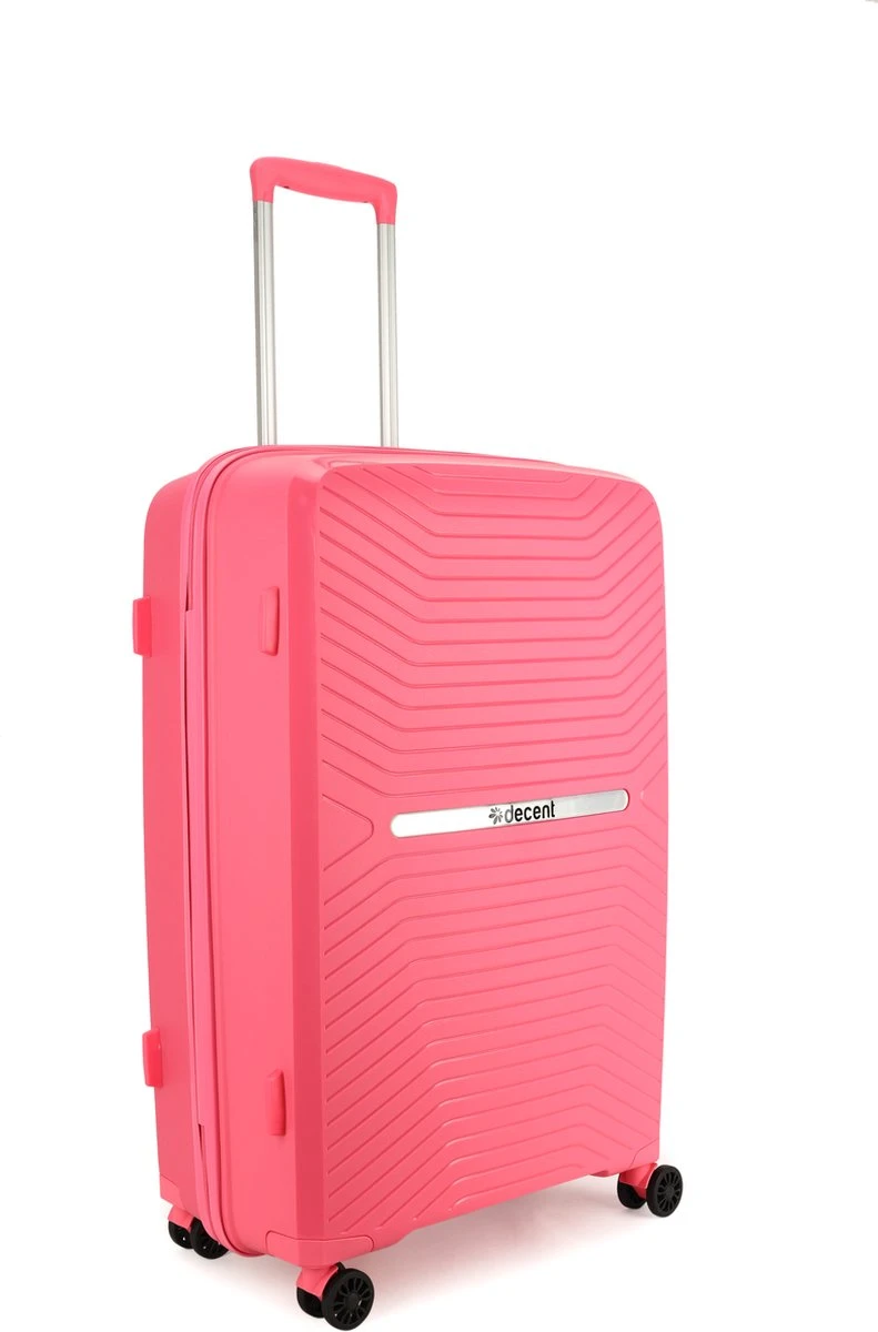 Decent CROSS-ONE PP Trolley 76 Cm - 94 Liter - TSA Slot - Pink 4 Decent CROSS-ONE PP Trolley 76 Cm - 94 Liter - TSA Slot - Pink - Afbeelding 2