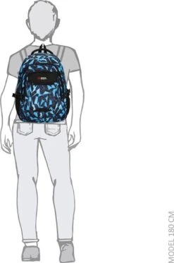 Enrico Benetti Santa Cruz Laptop Rugzak - Zwart/Aqua -Reis Opberg Artikelen 795x1200 3