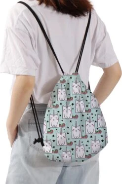 Zwemtas - Gymtas "Unicat" - Luxe Rugtas Met Trekkoorden - School Tas - Rugzak -Reis Opberg Artikelen 795x1200 5