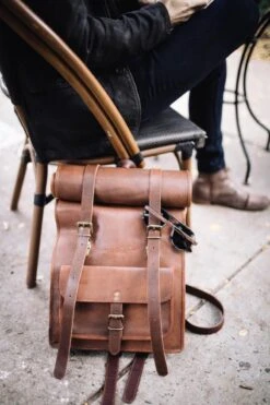 Johnny Fly Leren Rolltop Vintage Rugtas - Bruin - Ecologisch -Reis Opberg Artikelen 800x1200 118