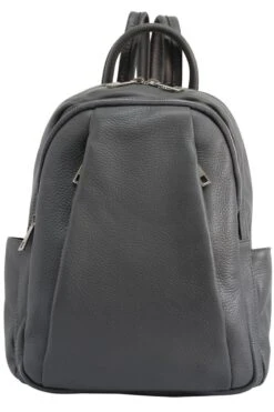 AmbraModa Italiaanse Rugtas, Rugzak Tas, Handtas, Rugzak, Voor Dames Gemaakt Van Echt Leer GL029 Donkergrijs -Reis Opberg Artikelen 800x1200 133