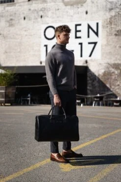 NEGOTIA Delta - Leren Weekendtas - Leren Reistas - Duffel Bag - 100% Luxe Top-Grain Leer - Zwart -Reis Opberg Artikelen 800x1200 149