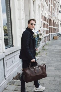 Leren Weekendtas Bruin - Reistas - Weekender - Duffle Bag - Sporttas - Studs & Stones -Reis Opberg Artikelen 800x1200 151