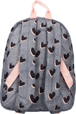 Milky Kiss Love Land - Rugzak - Schooltas Meisje - Grijs - Hartjes -Reis Opberg Artikelen 802x1200 10