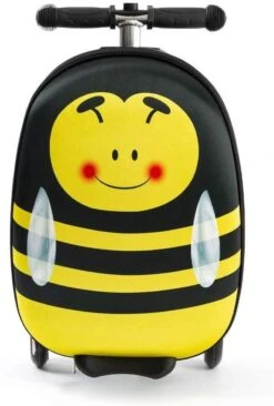 Rolkoffer Trolley Voor Kinderen | Geel | Trolley | Tas Kind | Bagagekoffer | Step Jongen | Vliegtuig Nekkussen | Step Met 3 Wielen | FDBW | Koffer Handbagage - 50 Kilo - Bouncy Box 40x20x25 Cm + Nekkussen Vliegtuig -Reis Opberg Artikelen 810x1200 3