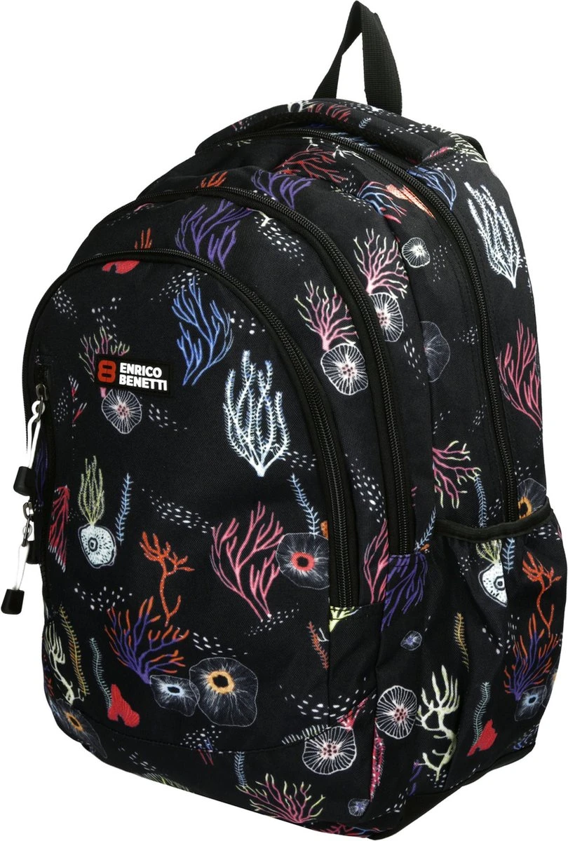 Enrico Benetti Capetown Laptoprugzak 46170 - 15" Laptopvak - 30 Liter - Koraal Print 4 Enrico Benetti Capetown Laptoprugzak 46170 - 15" Laptopvak - 30 Liter - Koraal Print - Afbeelding 2