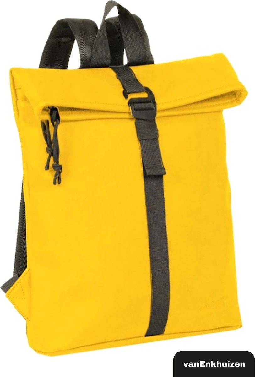 VanEnkhuizen Rolltop Rugzak 9 Liter - Waterafstotend En Thermo Materiaal - Geel 3 VanEnkhuizen Rolltop Rugzak 9 Liter - Waterafstotend En Thermo Materiaal - Geel