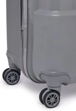 ©TROLLEYZ - Venice No.10 - Trolley - 55cm Met TSA Slot - Dubbele Wielen - 360° Spinners - 100% Polypropyleen - Handbagage Koffer In Silver Stone -Reis Opberg Artikelen 818x1200 1