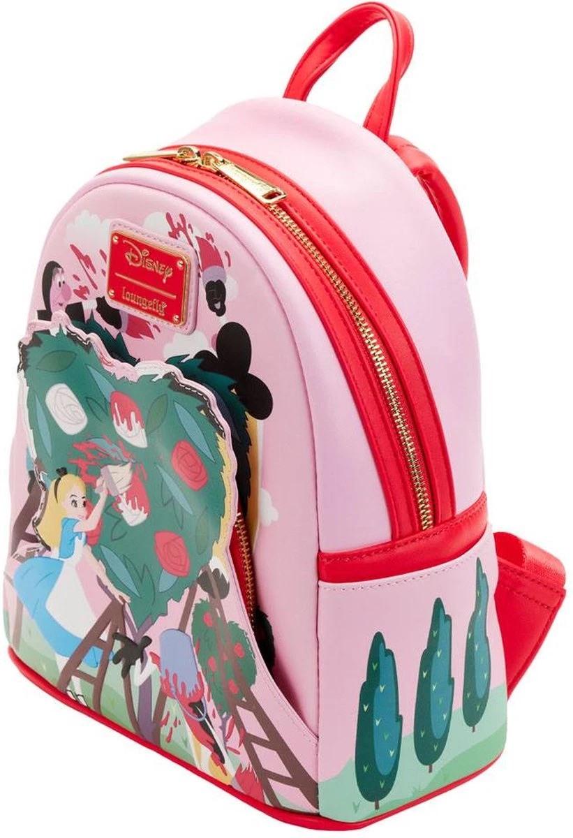 Disney By Loungefly Backpack Alice In Wonderland The Roses Red 8 Disney By Loungefly Backpack Alice In Wonderland The Roses Red - Afbeelding 6
