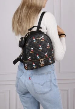 DISNEY Mickey En Minnie Mouse - Rugzak + Zakje, Zwart, Gewatteerd, Klein -Reis Opberg Artikelen 821x1200 18