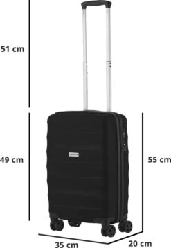 CarryOn Porter ® Handbagagekoffer - 55cm Handbagage Met TSA-slot - OKOBAN Registratie - Zwart -Reis Opberg Artikelen 829x1200
