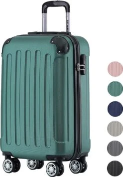 TRVLMORE Koffer - Handbagage - 54x36x20cm - 38L - Donkergroen