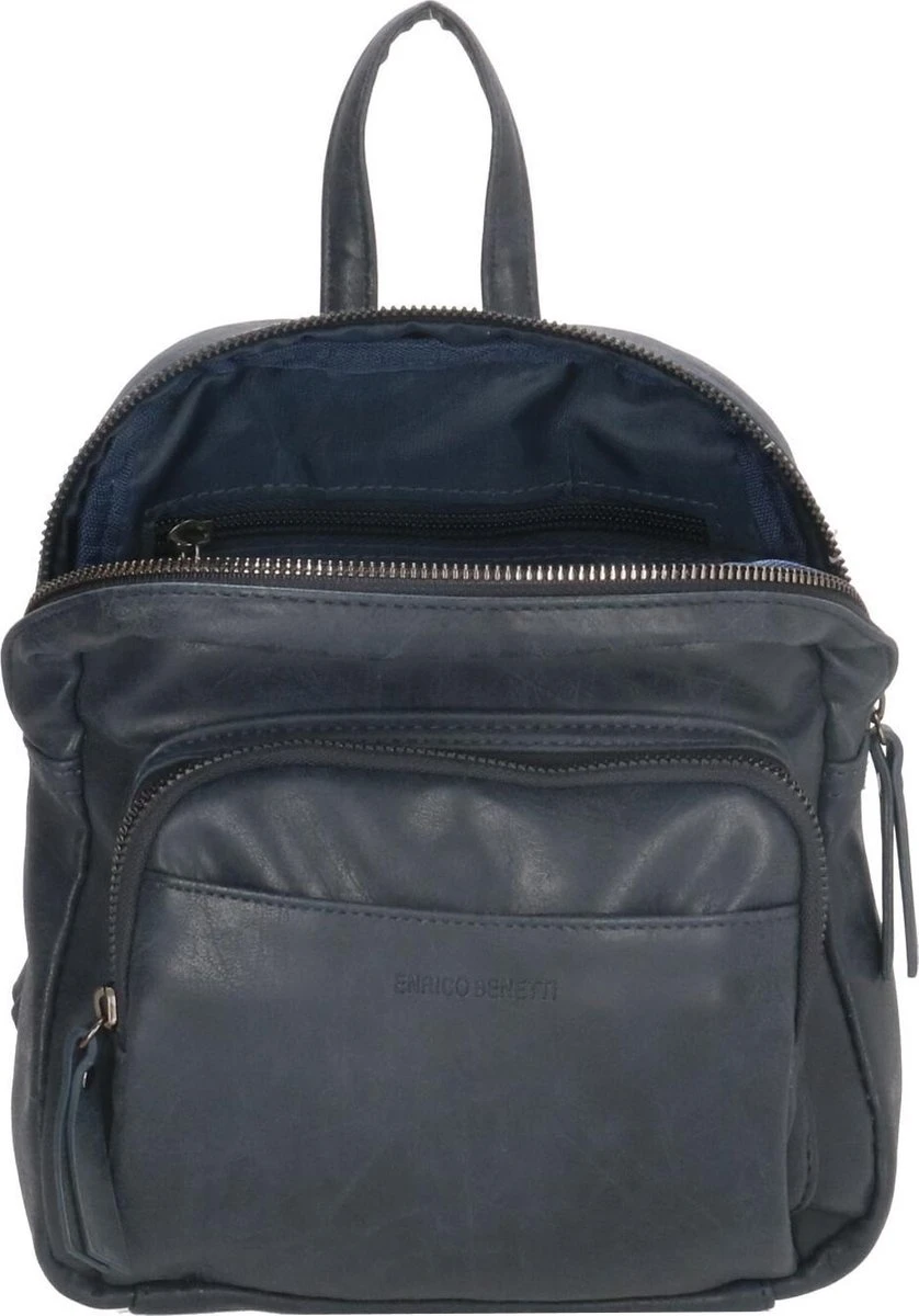 Enrico Benetti Zoë Dames Rugzak Klein - Kunstleer - Blauw 7 Enrico Benetti Zoë Dames Rugzak Klein - Kunstleer - Blauw - Afbeelding 5