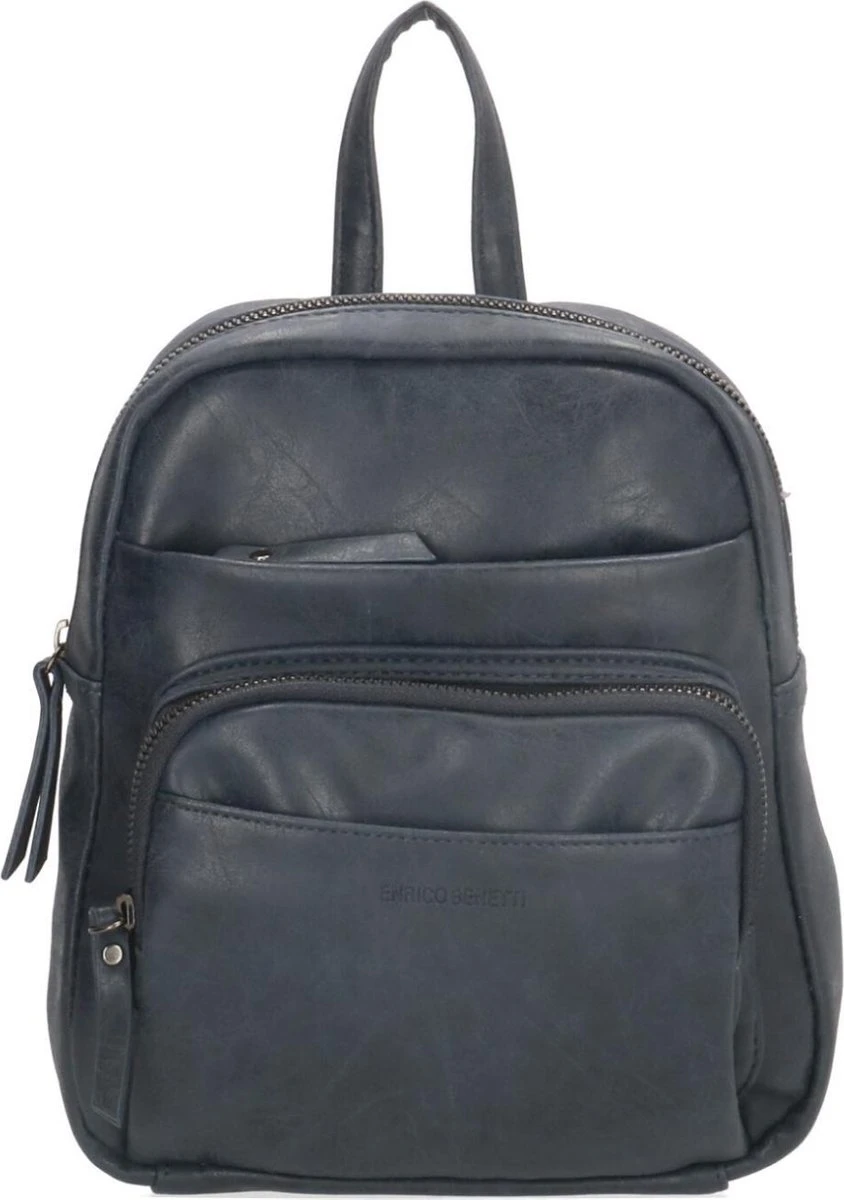 Enrico Benetti Zoë Dames Rugzak Klein - Kunstleer - Blauw 3 Enrico Benetti Zoë Dames Rugzak Klein - Kunstleer - Blauw