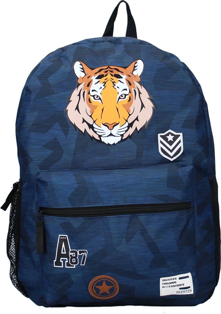 Skooter Cool Claws - Rugzak - Schooltas Jongen - Blauw - Tijger 11 Skooter Cool Claws - Rugzak - Schooltas Jongen - Blauw - Tijger - Afbeelding 9