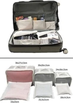 Packing Cubes Set 6-Delig – Kleding Organizer Voor Koffers, Tassen En Backpack - MYHOME24 -Reis Opberg Artikelen 852x1200