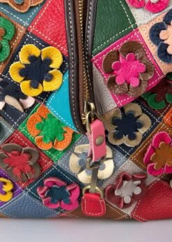 Viabologna Rugzak Escanella Van Gekleurde Stukjes Leer - Multicolour - -Reis Opberg Artikelen 856x1200 10