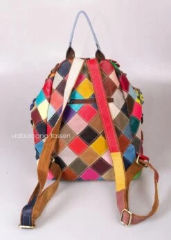 Viabologna Rugzak Escanella Van Gekleurde Stukjes Leer - Multicolour - -Reis Opberg Artikelen 856x1200 7