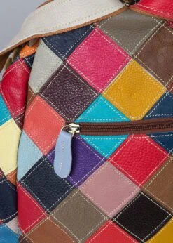 Viabologna Rugzak Escanella Van Gekleurde Stukjes Leer - Multicolour - -Reis Opberg Artikelen 856x1200 9