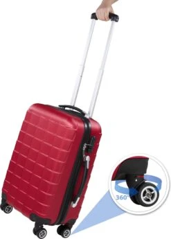Tectake - Kofferset Trolleyset Reisset - 3-dlg Hardshell Wijnrood - 402670 11 Tectake - Kofferset Trolleyset Reisset - 3-dlg Hardshell Wijnrood - 402670 -Reis Opberg Artikelen 858x1200 3