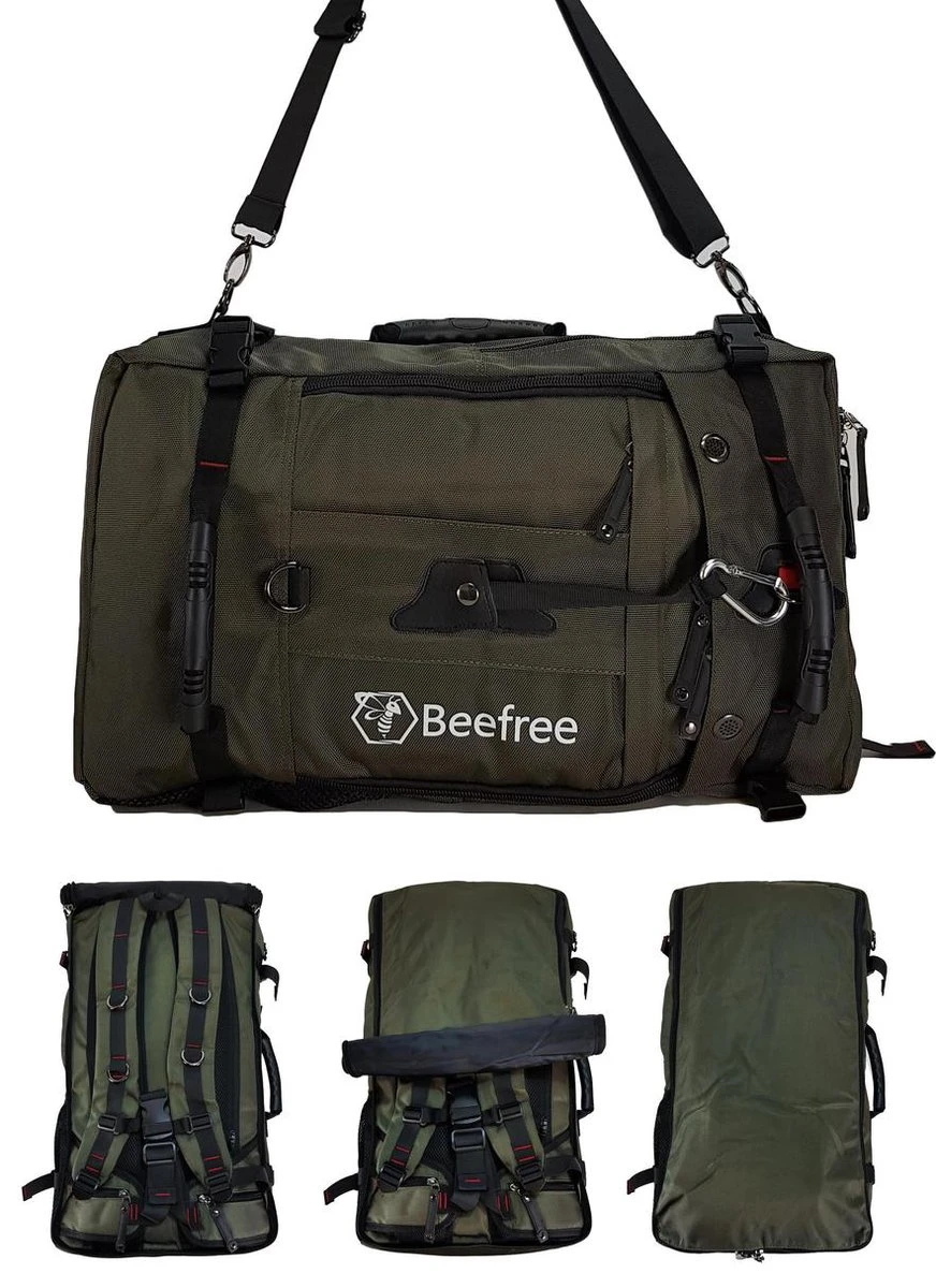 Beefree Anti Diefstal Rugzak| Handbagage Koffer | Handbagage Backpack | Reistas | Rugtas | Werktas | Laptoptas | Schooltas | Schoudertas | Groen 5 Beefree Anti Diefstal Rugzak| Handbagage Koffer | Handbagage Backpack | Reistas | Rugtas | Werktas | Laptoptas | Schooltas | Schoudertas | Groen - Afbeelding 3