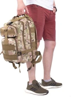 Springos Rugzak | Backpack | Wandelrugzak | Tactical Backpack | 35 Liter | Camouflage | Groen/Camel/Beige 24 Springos Rugzak | Backpack | Wandelrugzak | Tactical Backpack | 35 Liter | Camouflage | Groen/Camel/Beige -Reis Opberg Artikelen 878x1200 6