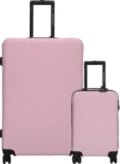 Enrico Benetti Louisville Kofferset Tweedelig - 39040-02 - Roze -Reis Opberg Artikelen 880x1200 2