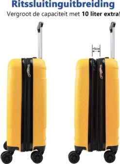 CabinMax Velocity Handbagage Koffer - Uitbreidbaar Trolley 44L - Harde Reiskoffer - 55x40x20/25 Cm - Lichtgewicht - Groot Capaciteit - Geel 13 CabinMax Velocity Handbagage Koffer - Uitbreidbaar Trolley 44L - Harde Reiskoffer - 55x40x20/25 Cm - Lichtgewicht - Groot Capaciteit - Geel -Reis Opberg Artikelen 880x1200