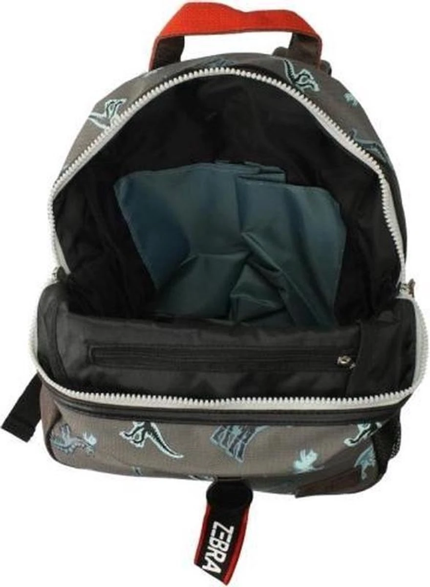 Zebra Rugzak Dino X-ray- Blauw Grijs 4 Zebra Rugzak Dino X-ray- Blauw Grijs - Afbeelding 2
