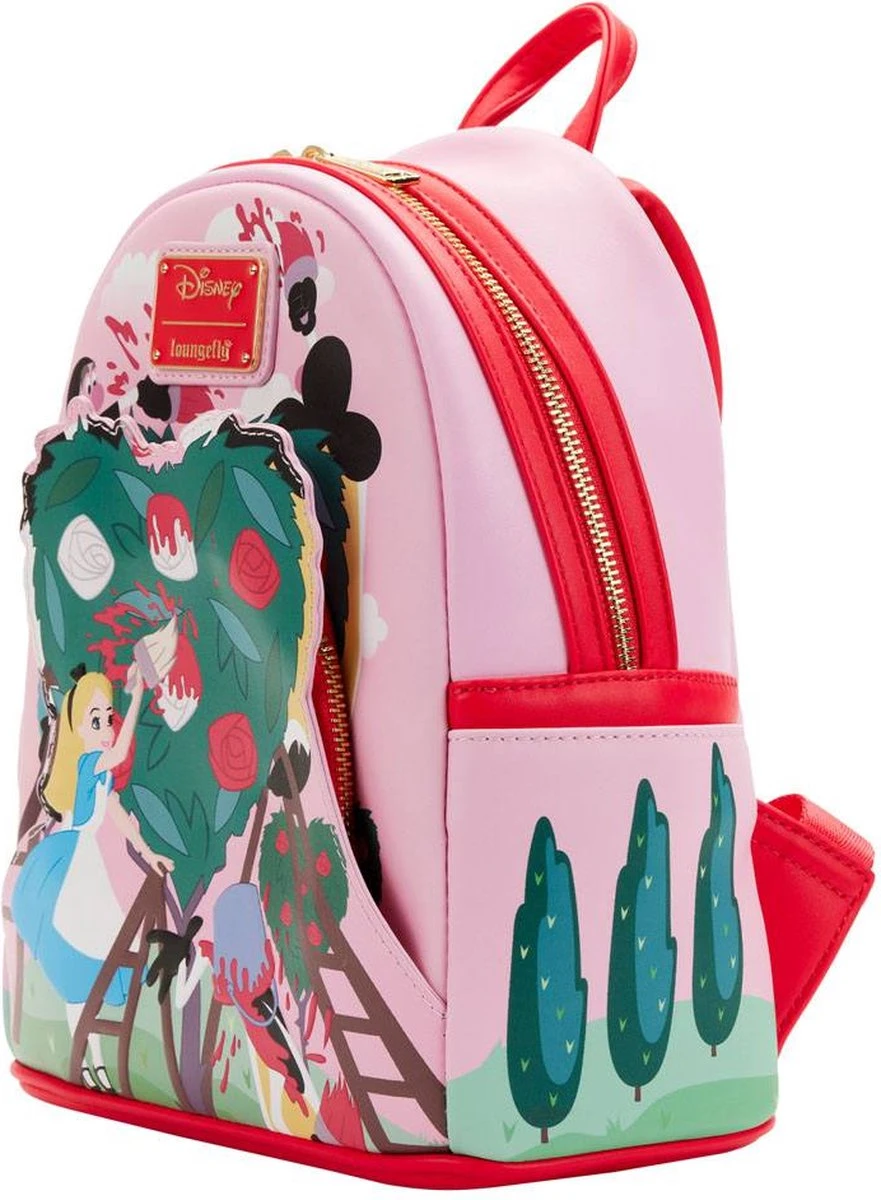 Disney By Loungefly Backpack Alice In Wonderland The Roses Red 4 Disney By Loungefly Backpack Alice In Wonderland The Roses Red - Afbeelding 2