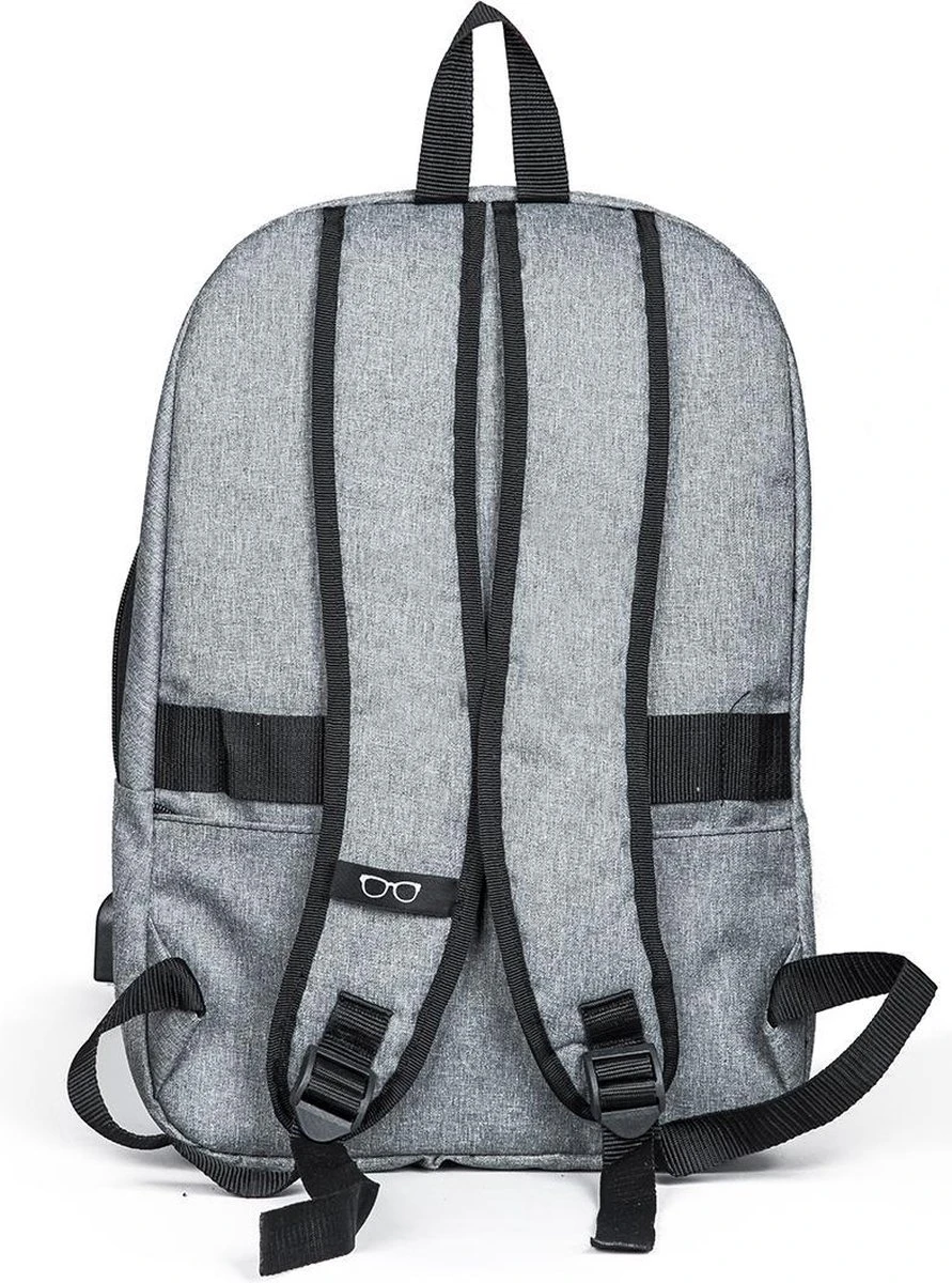 SafeSave Rugtas – Waterafstotende Schooltas Met Laptop Vak En Usb Aansluiting – Schoudertas – 15.6 Inch – Licht Grijs 13 SafeSave Rugtas – Waterafstotende Schooltas Met Laptop Vak En Usb Aansluiting – Schoudertas – 15.6 Inch – Licht Grijs - Afbeelding 11