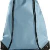 Merkloos Sport Gymtas/draagtas In Kleur Lichtblauw Met Handig Rijgkoord 34 X 44 Cm Van Polyester En Verstevigde Hoeken -Reis Opberg Artikelen 892x1200 11