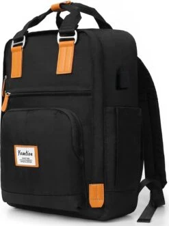 Rugzak Met Laptopvak - Rugzak Van 30 Liter Voor Heren / Dames - Waterdichte Rugzak Voor School / Werk / Reizen - Zwart Maat L -Reis Opberg Artikelen 895x1200 3