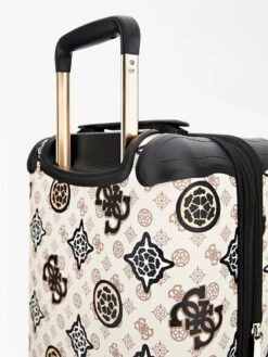Guess House Party 18 In 4 Wheeler Dames Reiskoffer - Cream Multi Logo -Reis Opberg Artikelen 900x1200 14