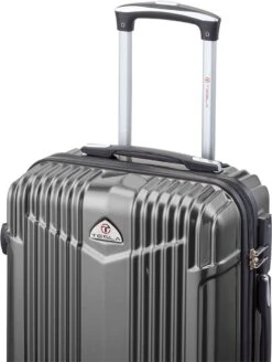 Tesla PC - Handbagage Koffer - 55x35x20 Cm - 4 Wielen - Grijs -Reis Opberg Artikelen 905x1200 1