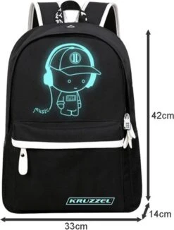 Kruzzel Reflecterende Rugzak + Etui Met USB -Reis Opberg Artikelen 910x1200 10