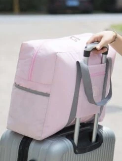 Merkloos Reistas - Handbagage Tas - Opvouwbaar - Roze - Travelbag -Reis Opberg Artikelen 910x1200 15