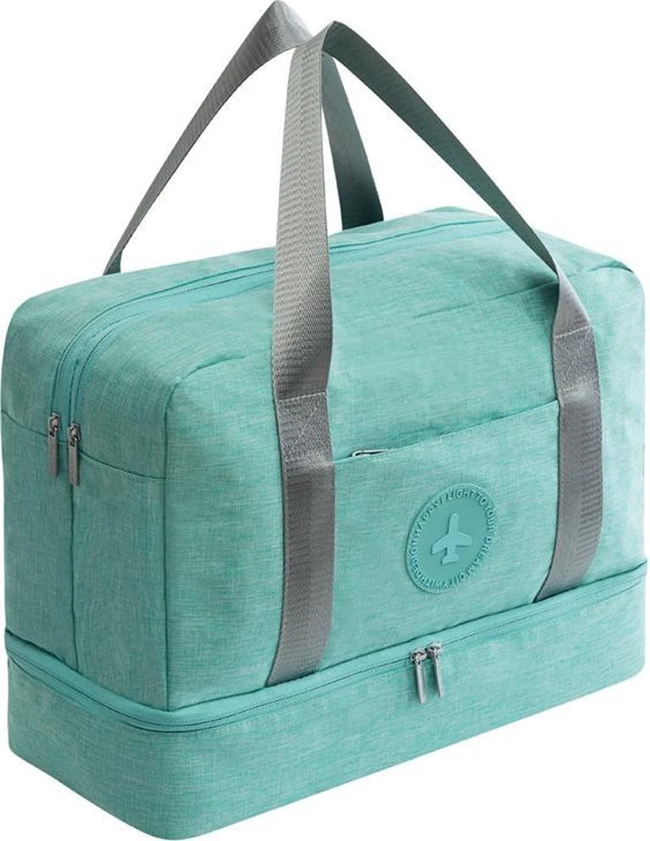 Merkloos Handbagage Reistas – Waterdicht Vak – Vak Voor Schoenen – Vak Voor Overige Spullen – Blauw 3 Merkloos Handbagage Reistas – Waterdicht Vak – Vak Voor Schoenen – Vak Voor Overige Spullen – Blauw