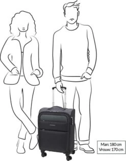 Gabol Handbagage Koffer Cloud Zwart/grijs 114022 -Reis Opberg Artikelen 935x1200