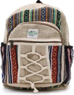 Kleine Hennep Rugzak - Rugtas - Touw- En Zakkenstijl - 30x22x7cm -Reis Opberg Artikelen 937x1200 9
