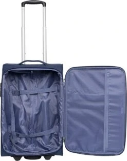 Travelbags Handbagage Zachte Koffer / Trolley / Reiskoffer - The Base - 55 Cm - Blauw -Reis Opberg Artikelen 944x1200
