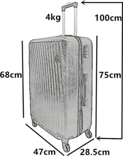 SB Travelbags Bagage Koffer 75cm 4 Wielen Trolley - Licht Roze 13 SB Travelbags Bagage Koffer 75cm 4 Wielen Trolley - Licht Roze -Reis Opberg Artikelen 946x1200 2