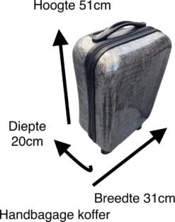 Leonardo Handbagage Koffer - 51x31x20 - Alle Vliegmaatschappijen - Hardcase - Cijferslot - Reiskoffer - Lichtgewicht Koffer - Grey -Reis Opberg Artikelen 947x1200 3