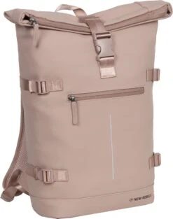 New Rebels® William - Rugtas - Roze - Waterafstotend - Roll-top - 15.615141312108 - 16L - 29x13x45cm - Rugzak / Backpack