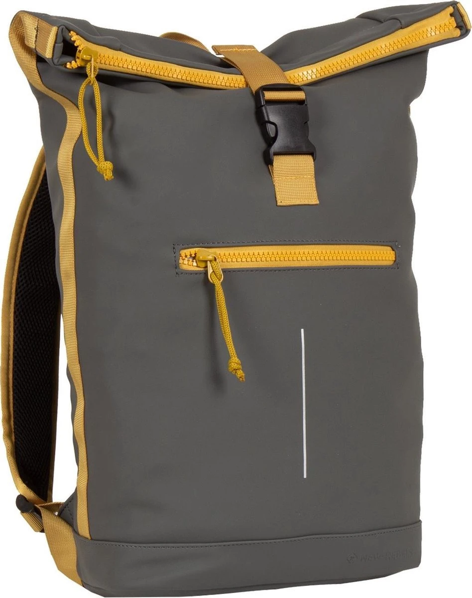 New Rebels® Tim - Rugtas - Geel - Waterafstotend - Roll-top - 15.6151413121087.9 - 30x12x43cm - Rugzak / Backpack 3 New Rebels® Tim - Rugtas - Geel - Waterafstotend - Roll-top - 15.6151413121087.9 - 30x12x43cm - Rugzak / Backpack