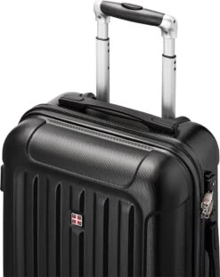 Swiss Alps - Handbagage Koffer - 55x35x22 Cm - 4 Wielen - Zwart -Reis Opberg Artikelen 954x1200